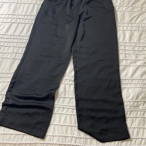 Satin wide leg pants